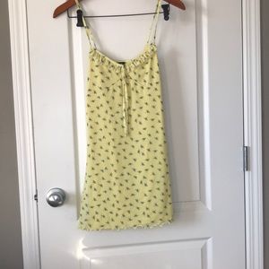Yellow y2k mini slip dress